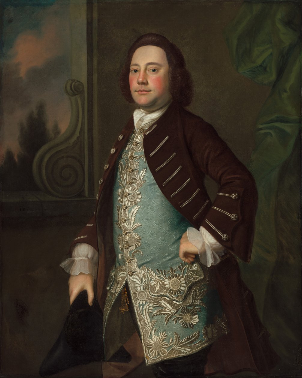 Retrato de um cavalheiro, c. 1760. de Joseph Blackburn