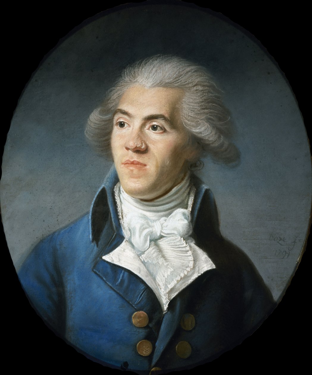 Retrato de Antoine-Pierre-Joseph-Marie Barnave 1761-1793, início dos anos 1970. de Joseph Boze