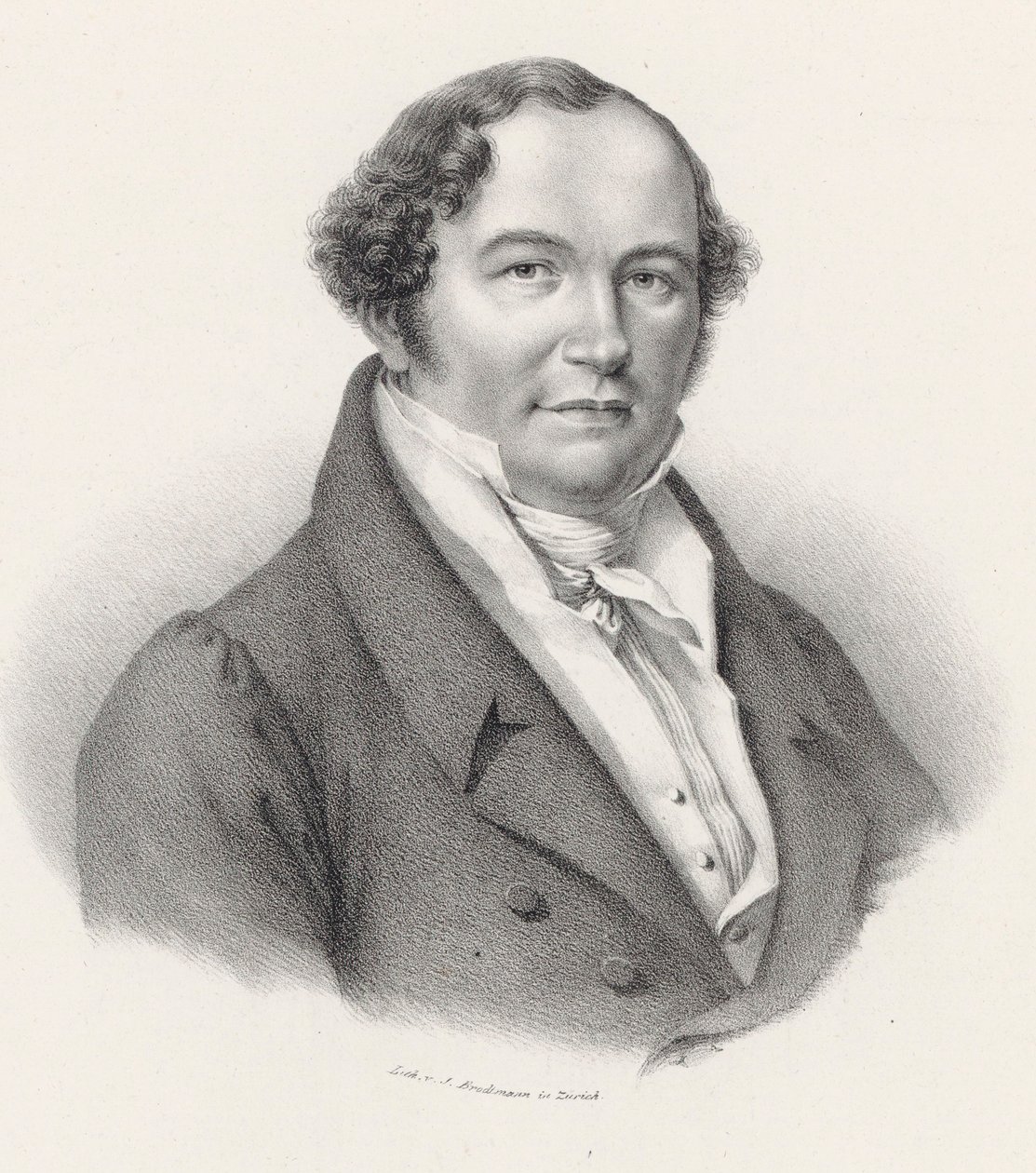 Retrato do compositor Conradin Kreutzer 1780-1849. de Joseph Brodtmann