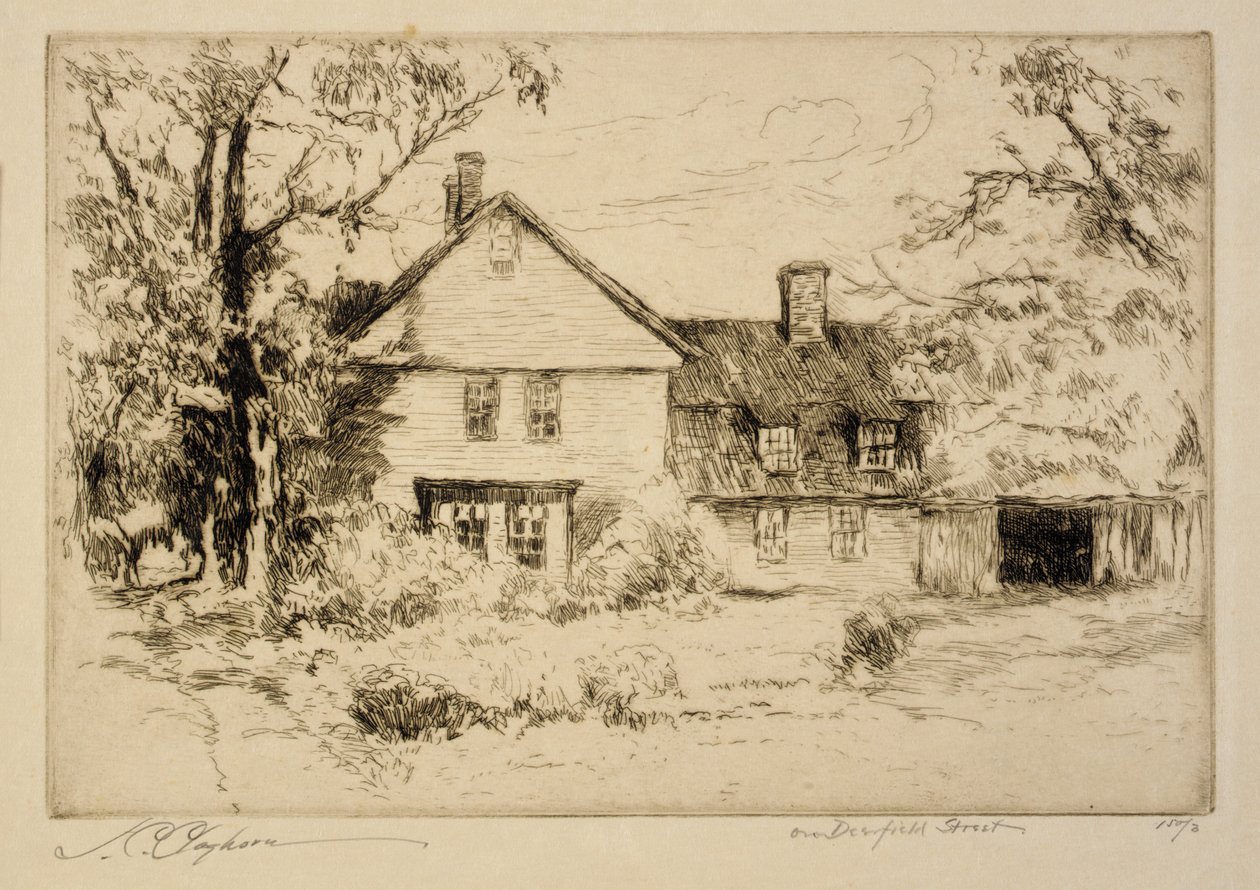 Na Rua Deerfield (Casa Antiga em Deerfield) de Joseph C. Claghorn