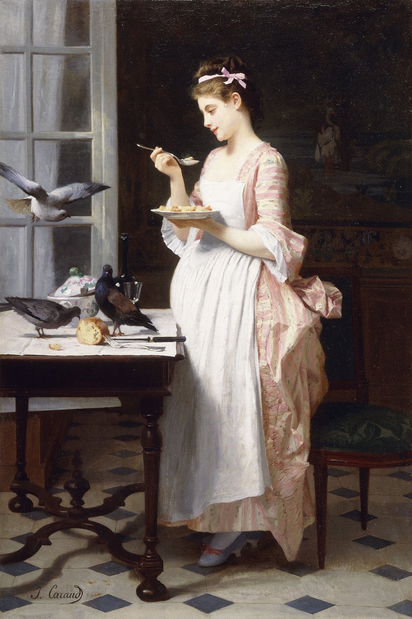 Alimentando os pombos, de Joseph Caraud