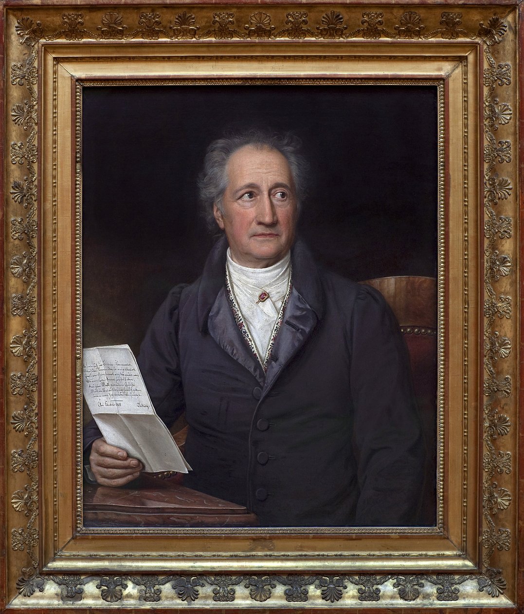 Johann Wolfgang von Goethe (1749-1832). Pintura de Joseph Stieler (1781-1858), Oil On Canvas de Joseph Carl Stieler