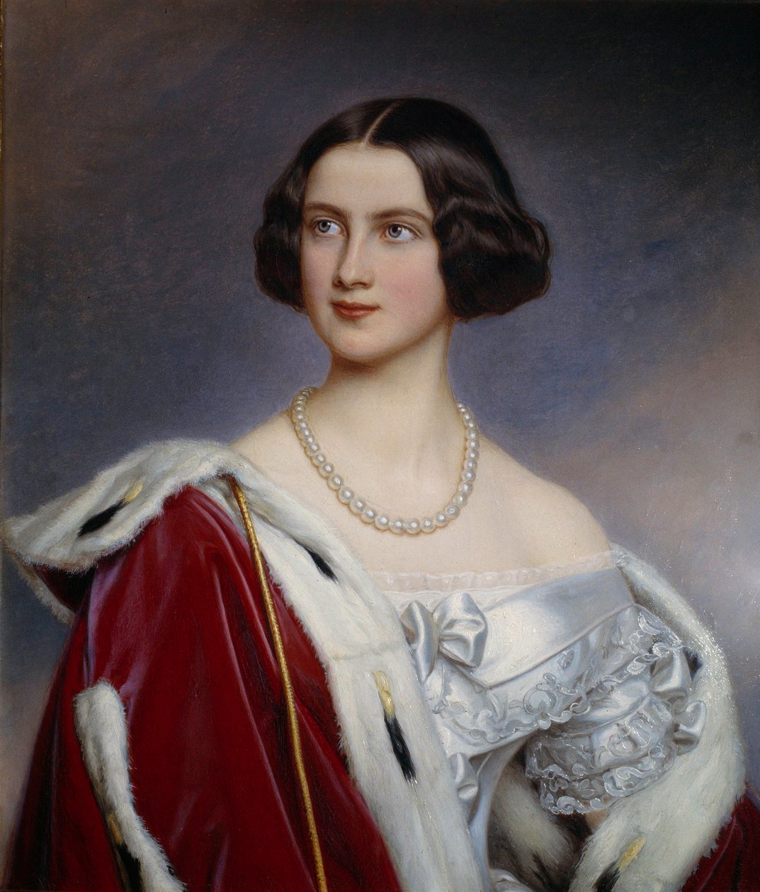 Retrato da Princesa Maria da Prússia (1825-1889) Pintura de Joseph Karl Stieler (1781-1858) (ec.all.) Munique do século XIX. Chateau De Nymphenburg de Joseph Carl Stieler