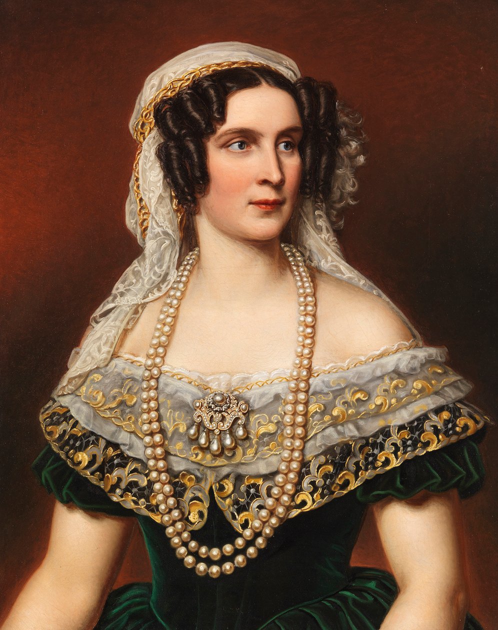 Retrato da rainha Teresa da Baviera 1792-1854, 1855. de Joseph Carl Stieler