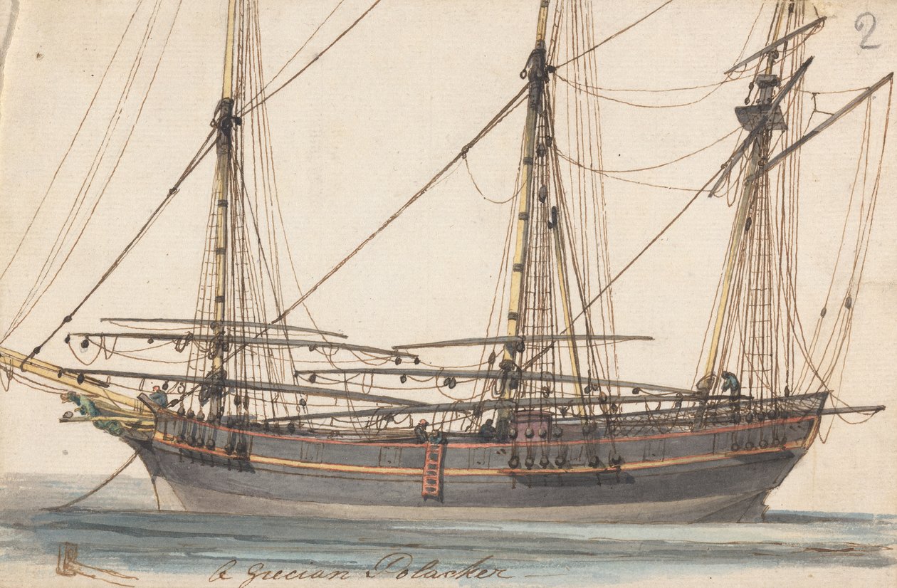 Um Polacker Grego de Joseph Cartwright
