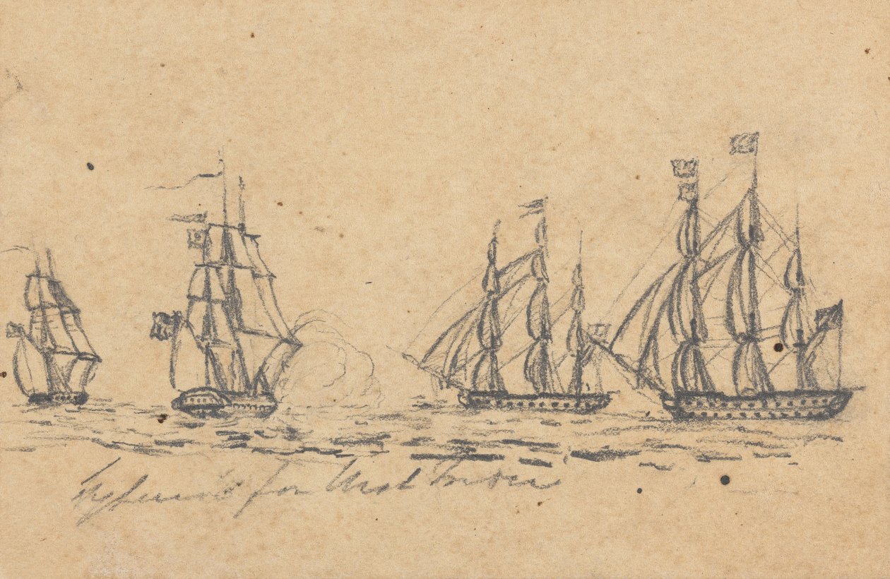 Destinado (?) às Índias Ocidentais: Quatro Navios de Batalha de Joseph Cartwright