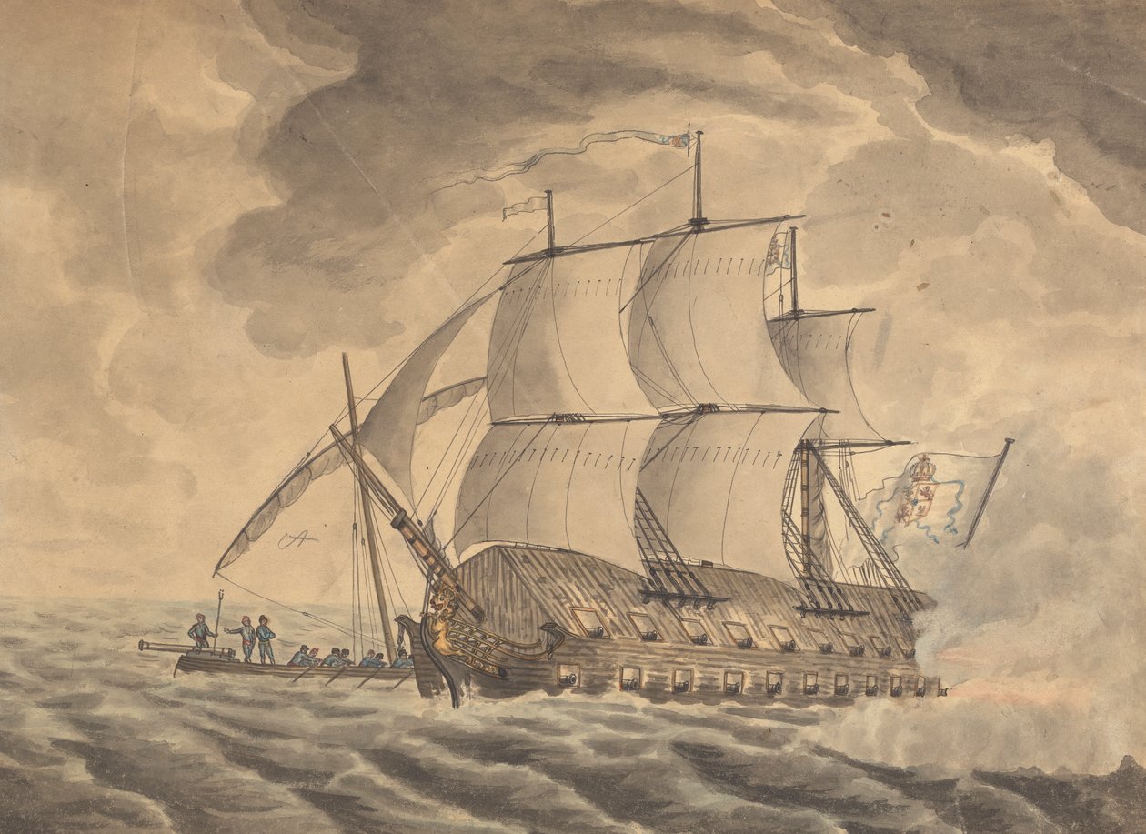 Junk Ship Employed Against Gibralter...Single Junk Ship de Joseph Cartwright