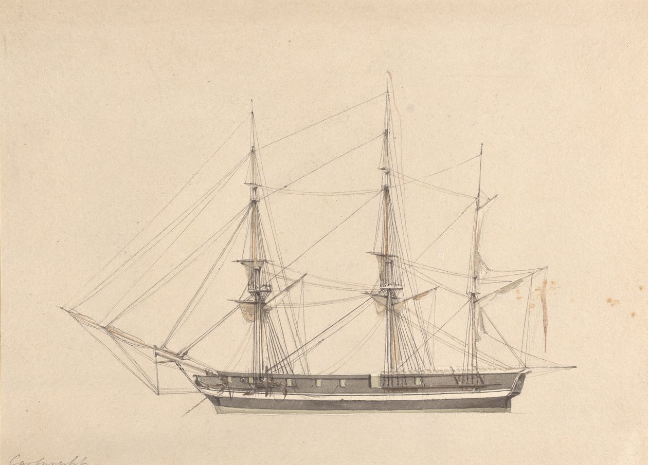 Vista Lateral de Barque Único de Joseph Cartwright