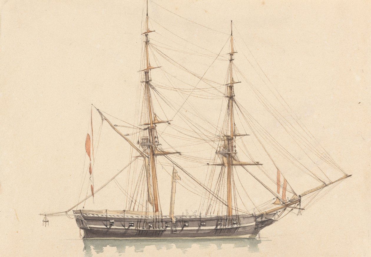 Brigantino solteiro, Vela Enrolada de Joseph Cartwright