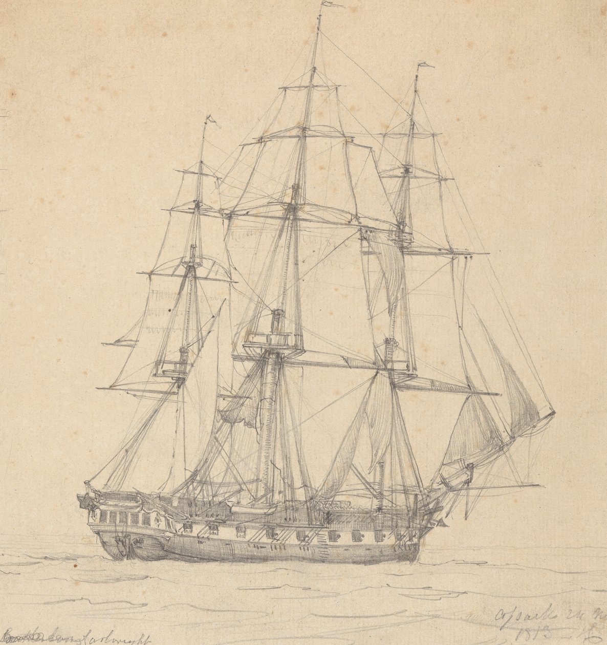 Fragata única, Stern Forward 1813 de Joseph Cartwright