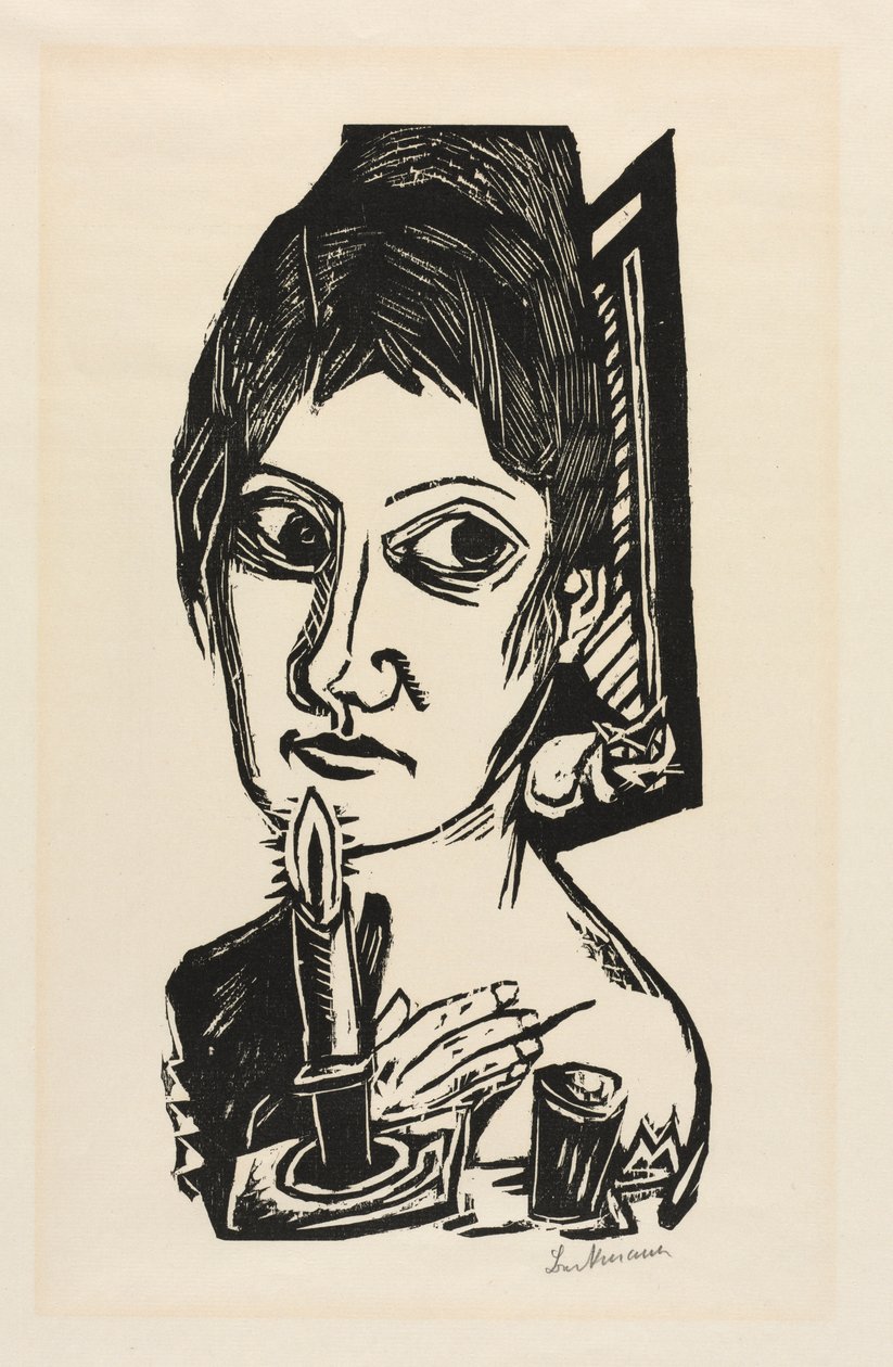 mulher com vela de Joseph Charles Marin