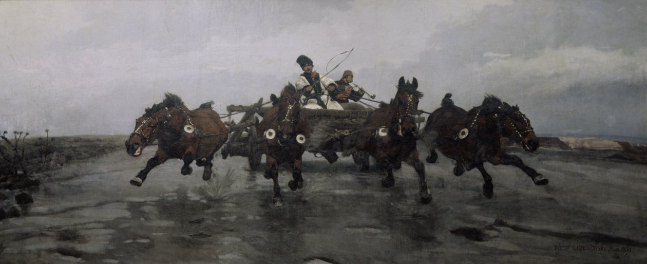 Quatro na mão, 1881 de Joseph Chelmonski