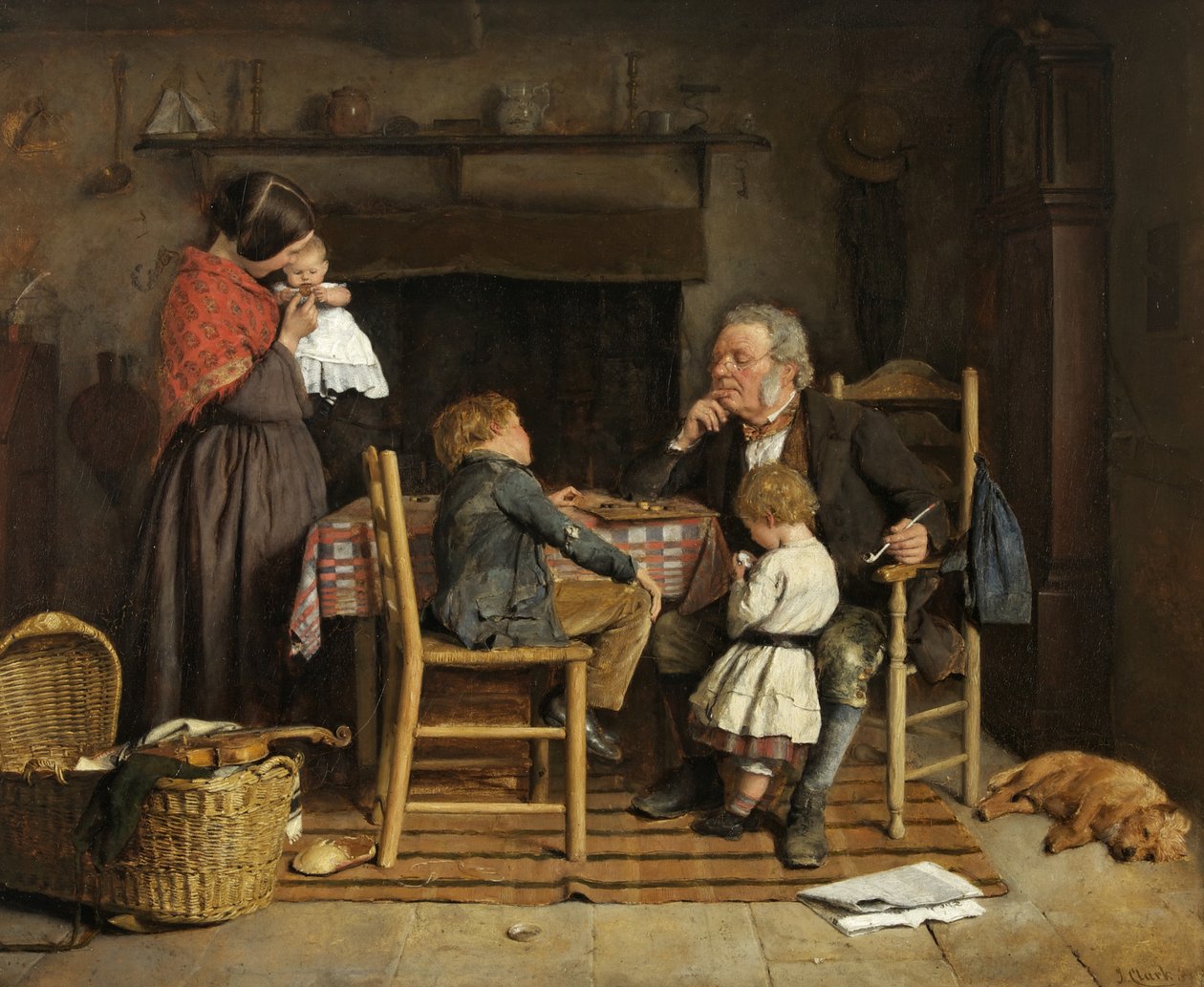 The Draughts Jogadores, 1859 de Joseph Clark