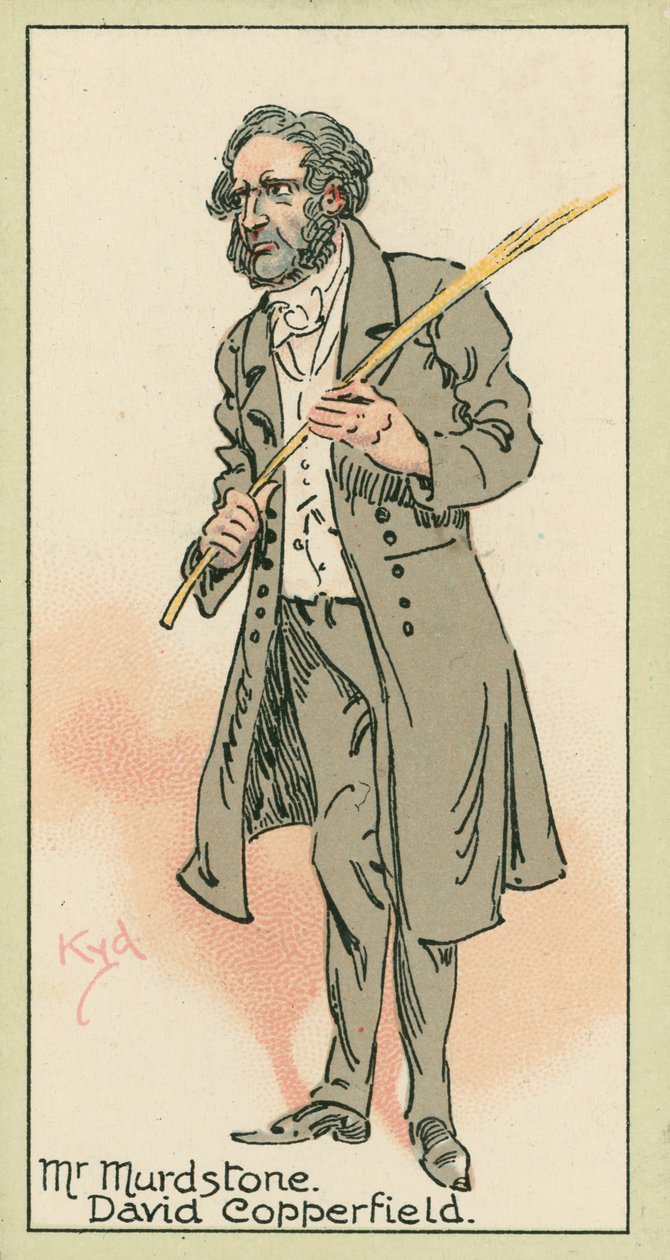 Sr. Murdstone, David Copperfield (litografia a cores) de Joseph Clayton (1856-1937) (after) Clarke