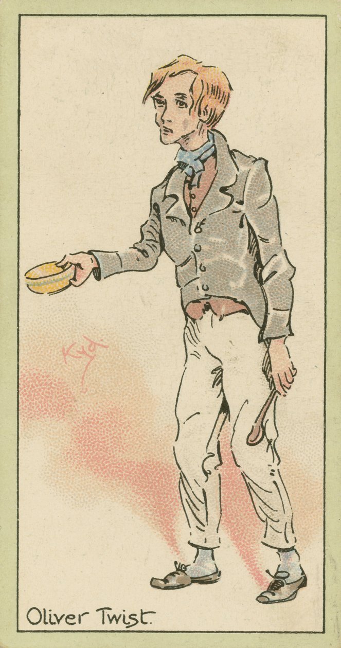 Oliver Twist (litografia a cores) de Joseph Clayton (1856-1937) (after) Clarke