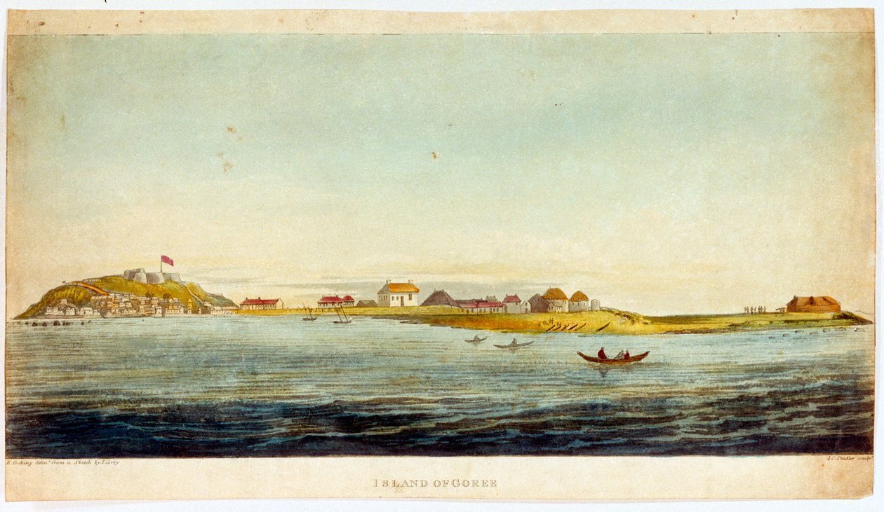 Ilha de Goree (água-tinta colorida) de Joseph Constantine Stadler