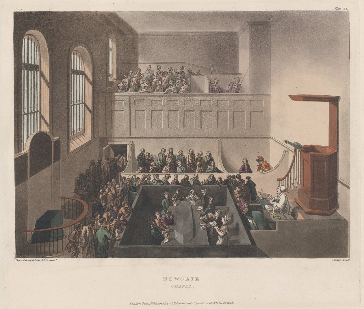 Capela de Newgate, 1809., 1809. de Joseph Constantine Stadler