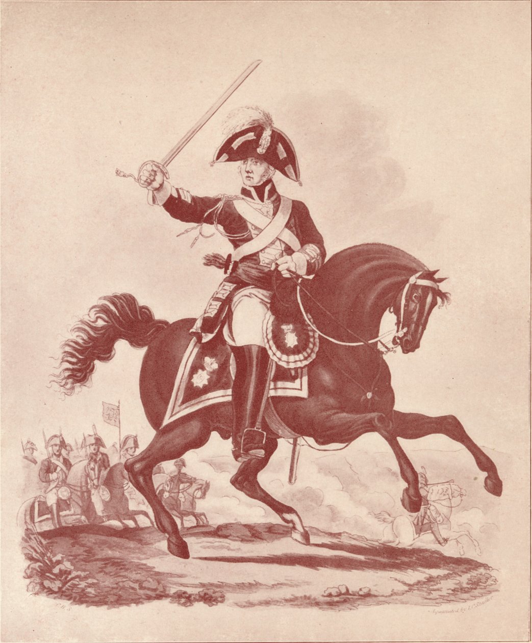 Oficial, 2o Regimento de Vigilância de Período de Waterloo, 1812-1815 1909 de Joseph Constantine Stadler