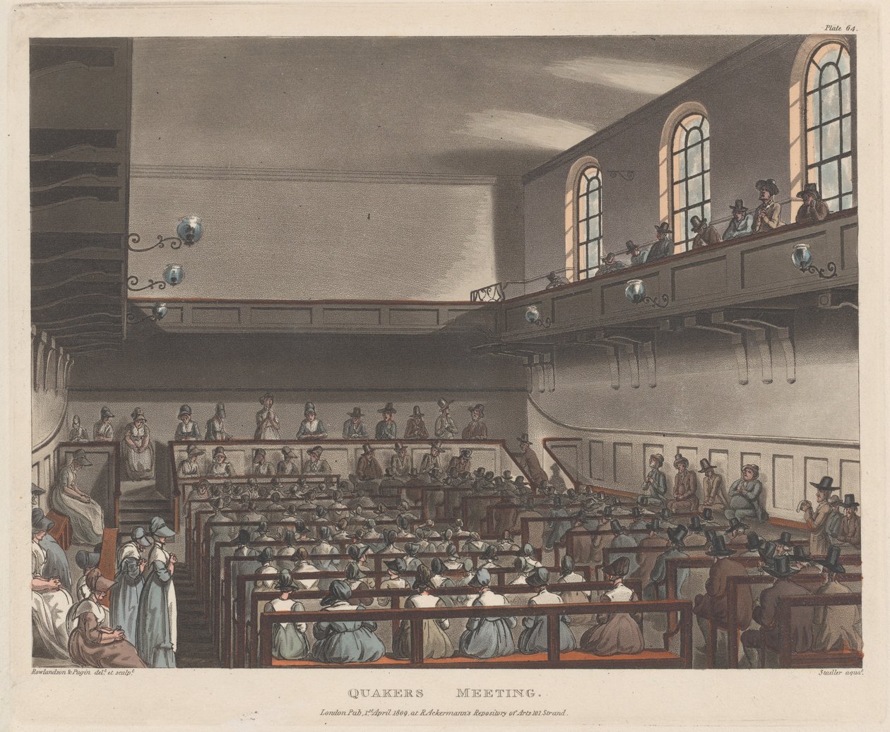 Quakers Meeting, 1º de abril de 1809., 1º de abril de 1809. de Joseph Constantine Stadler