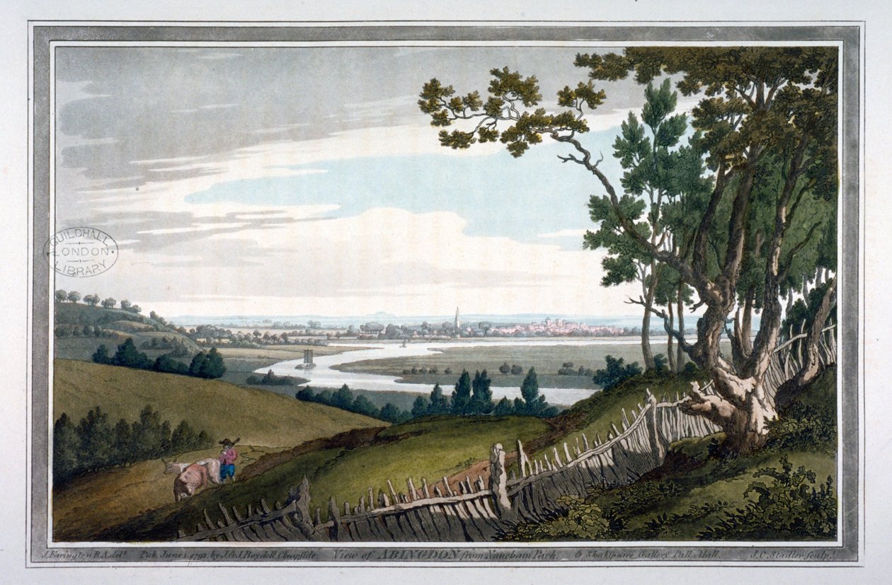 Vista de Abingdon de Nuneham Park, Berkshire, 1793 de Joseph Constantine Stadler