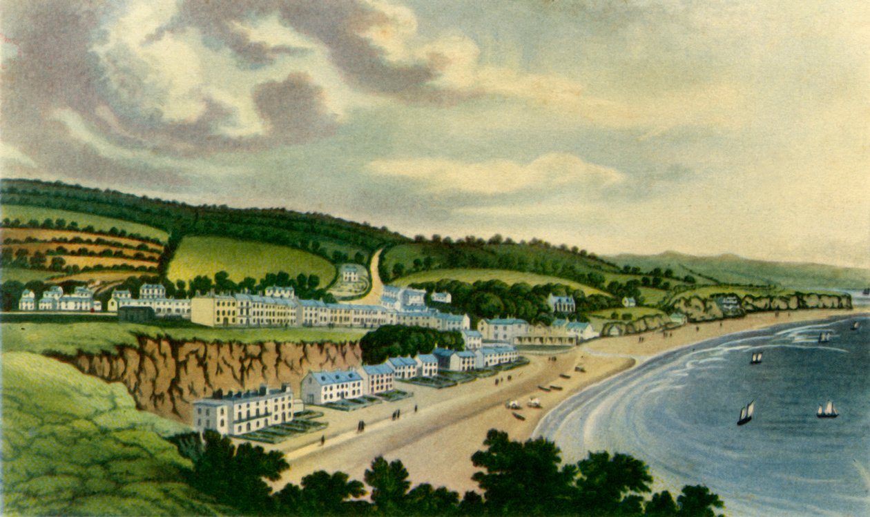 "Vista de Dawlish de West Cliff, 1817", 1943.   de Joseph Constantine Stadler