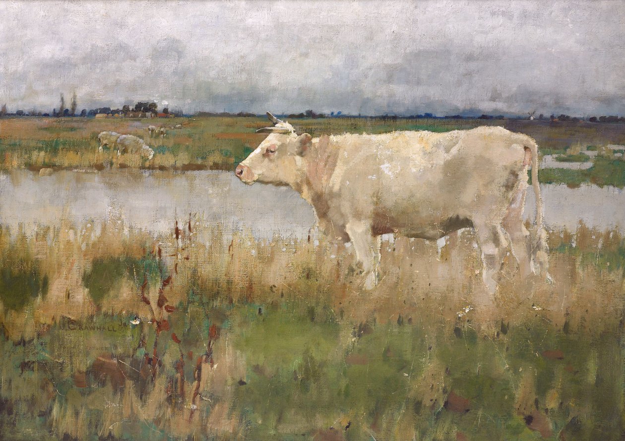 A Lincolnshire Pasture, c.1882-3 (óleo sobre tela) de Joseph Crawhall