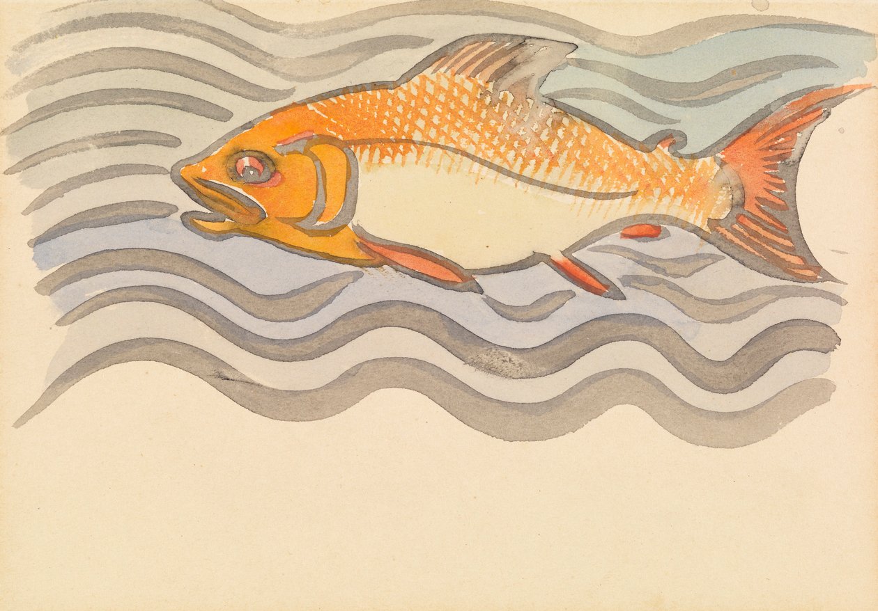 Peixe (aguarela sobre papel) de Joseph Crawhall