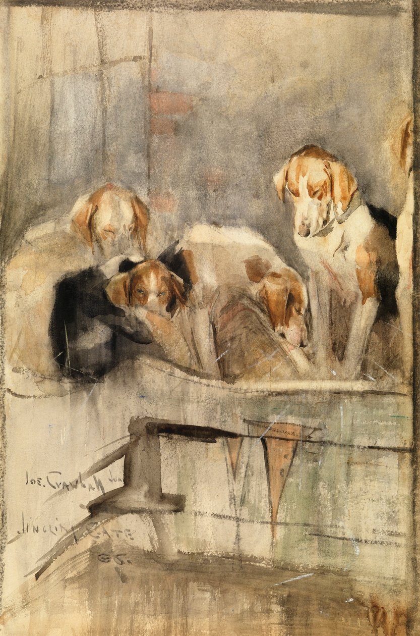 Foxhounds - Portão Jingling de Joseph Crawhall
