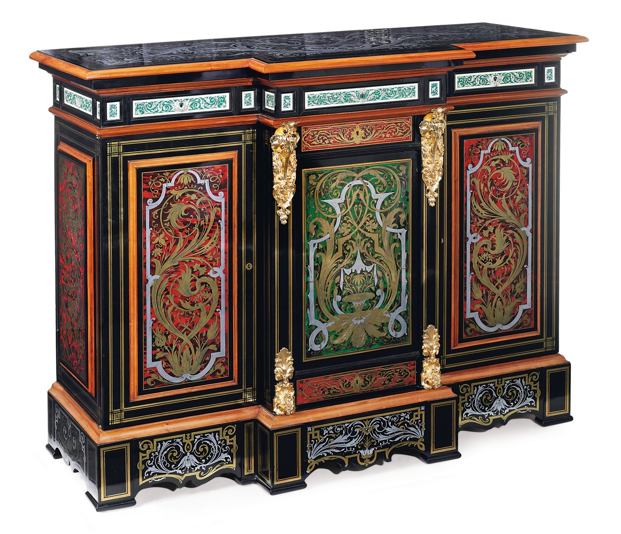 Napoleão III meuble d&39;appui, terceiro quarto do século 19 (ormolu, latão, estanho, carapaça de tartaruga, marfim, ébano, tulipwood, fruitwood e marchetaria) (ver também 476443 a 476446) de Joseph Cremer