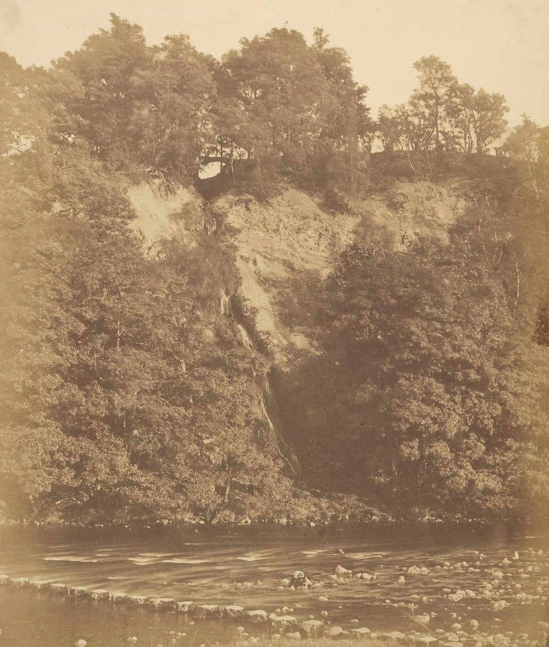 Bolton Priory. The Stepping Stones, 1850s. de Joseph Cundall
