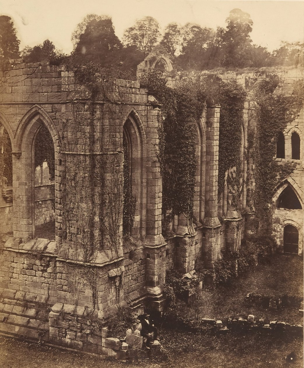 Abadia das Fontes. O Refeitório e a Cozinha, década de 1850. de Joseph Cundall