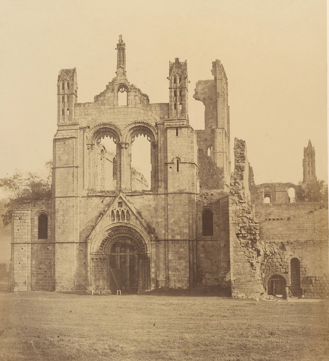 Abadia de Kirkstall. Do Oeste, dos anos 1850. de Joseph Cundall