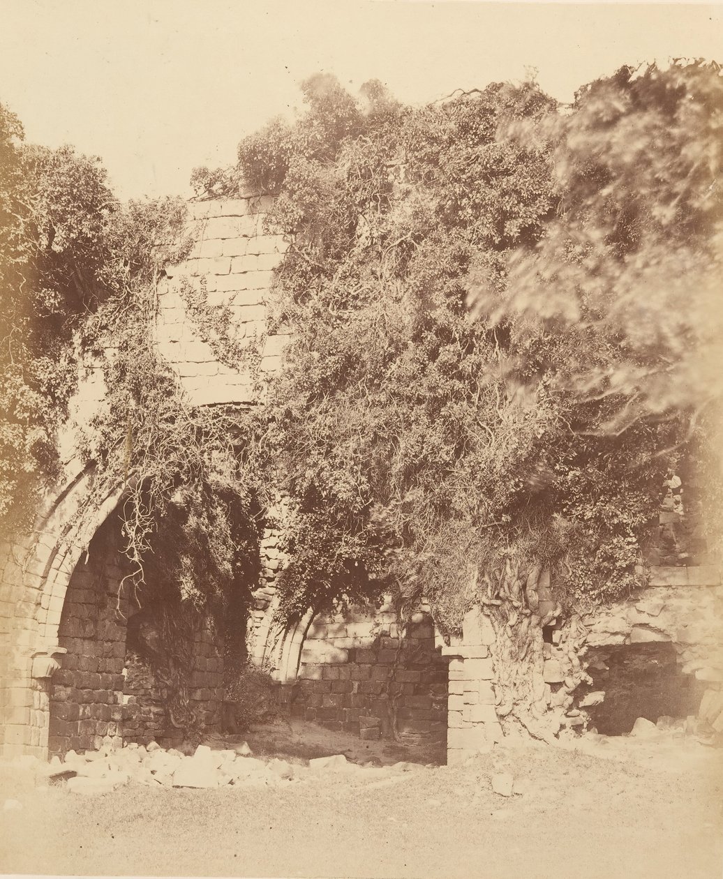 Abadia de Kirkstall. Ruínas no Lado Sul, 1850s. de Joseph Cundall