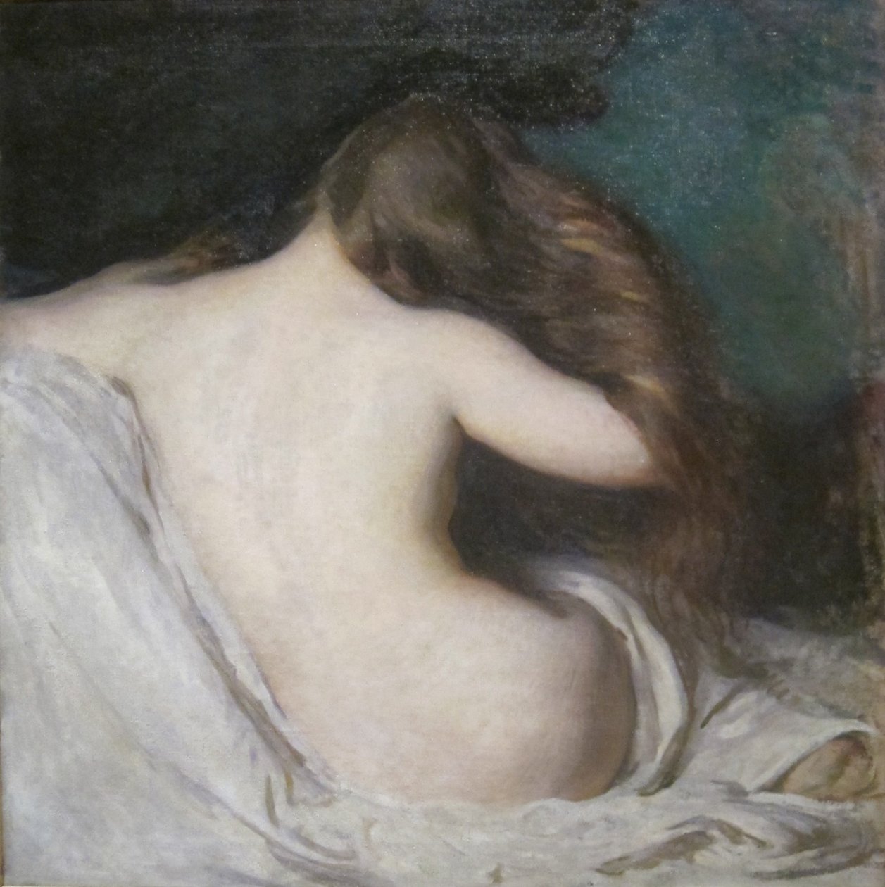 Mulher a secar o cabelo de Joseph DeCamp