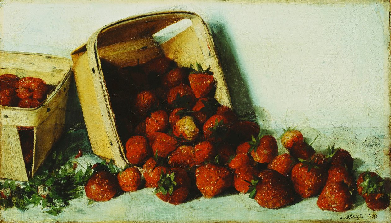Cesta de morangos, 1883 de Joseph Decker