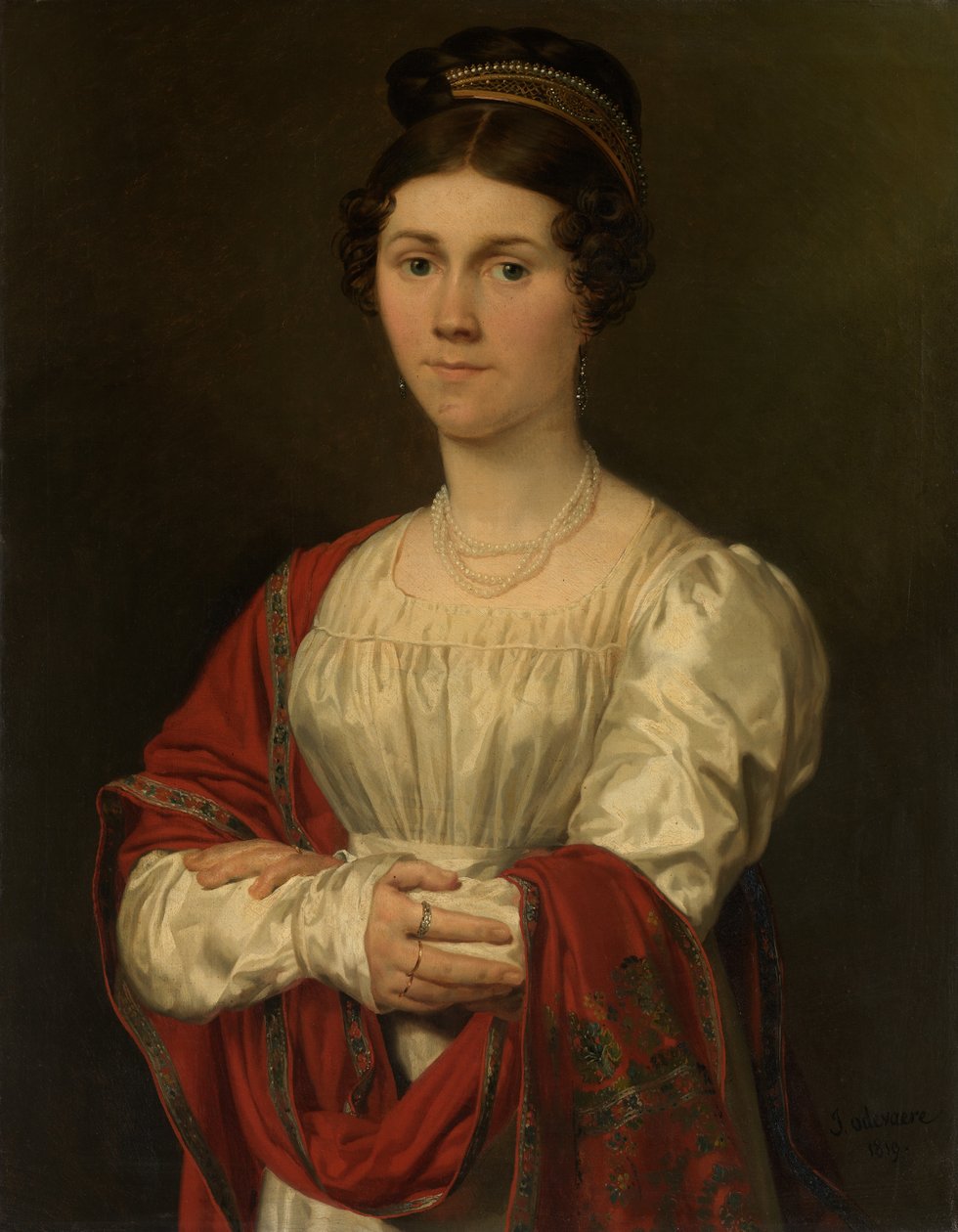 Retrato de Maria Jozefa Pavot (óleo sobre tela) de Joseph Denis Odevaere