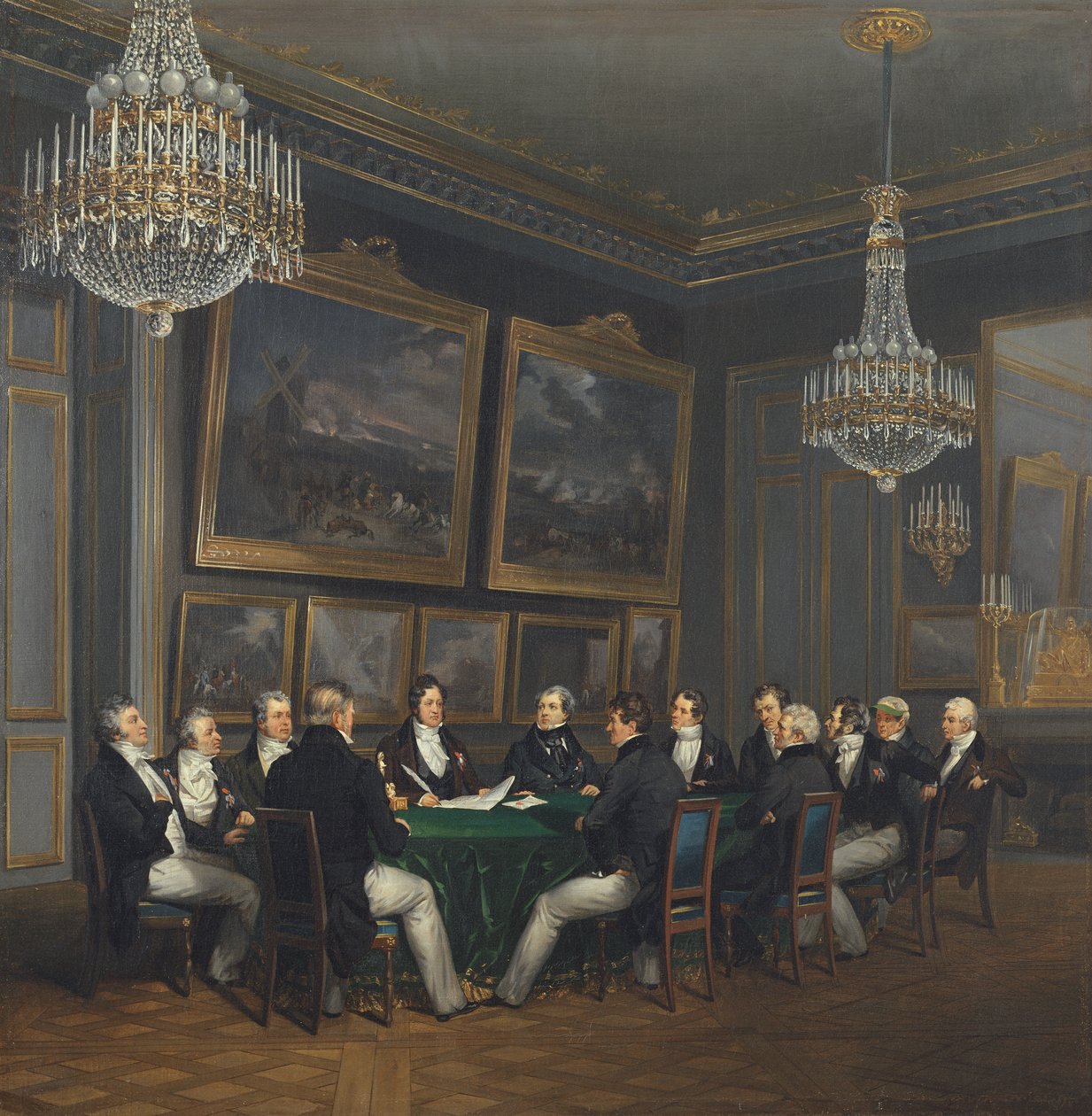 Louis Philippe (1773-1850) Duque de Orleans, Assinatura da Proclamação do Tenente Generalato do Reino, 31 de julho de 1830 de Joseph Desire Court