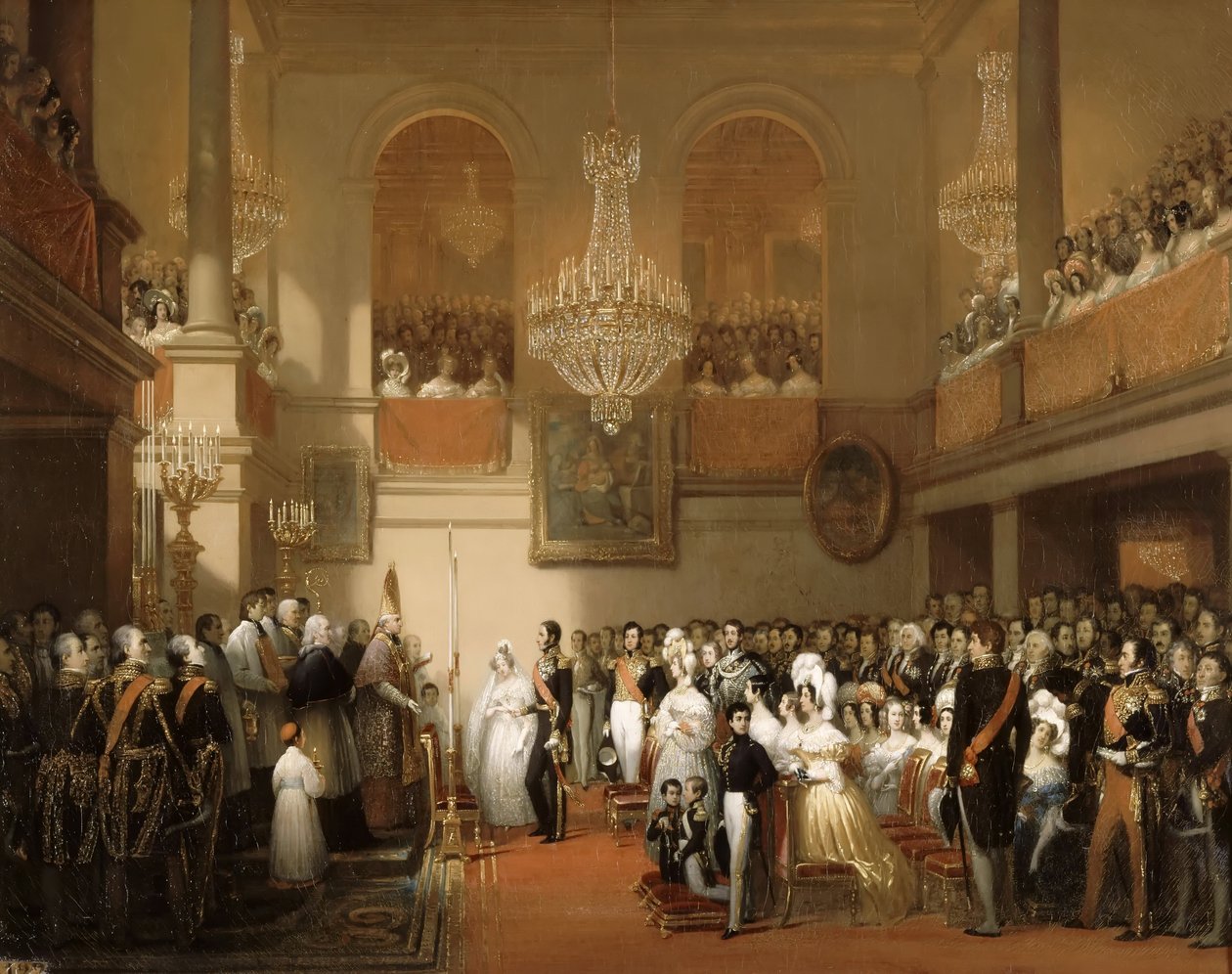 Casamento de Leopoldo I dos belgas e da princesa Louise de Orléans no Château de Compiègne, Au de Joseph Desire Court