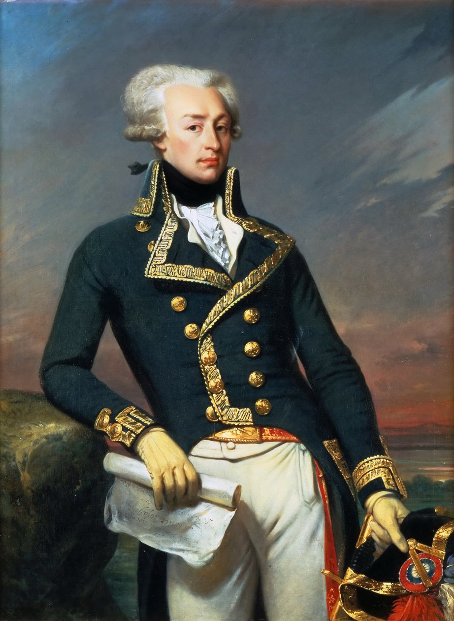 Retrato de Gilbert Motier, marquês de La Fayette 1757-1834, como tenente-general, 1791 de Joseph Desire Court