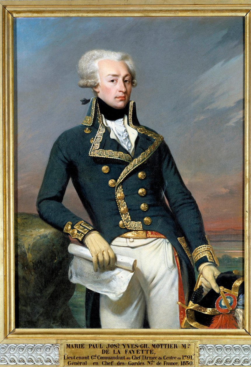 Retrato de Gilbert du Motier, Marquês de Lafayette (1792) de Joseph Desire Court
