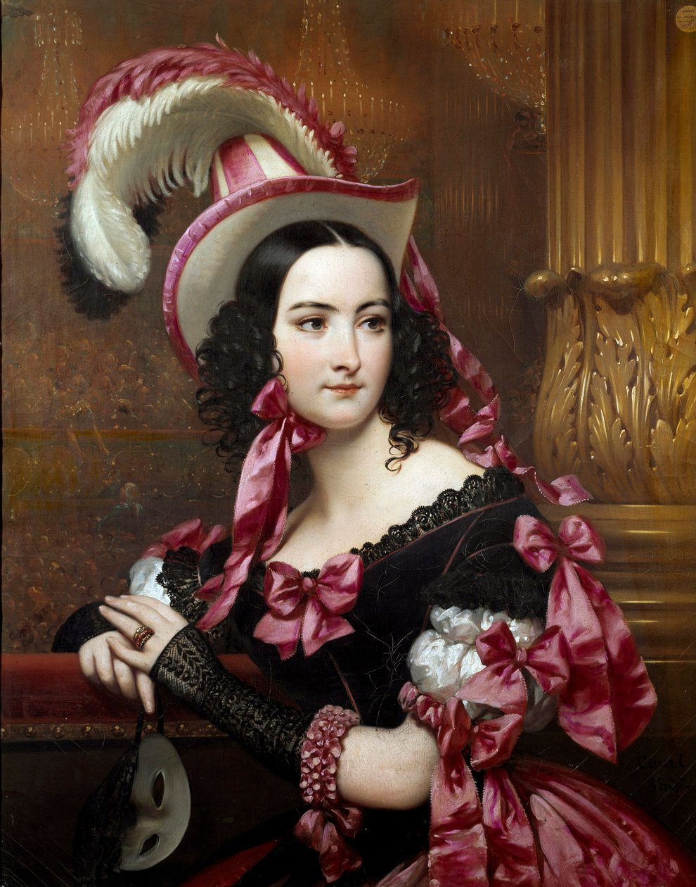 The Venetian at the Ball Mask Painting by Joseph Court (1797-1865) 1837 Rouen, Musee des Beaux Arts de Joseph Desire Court
