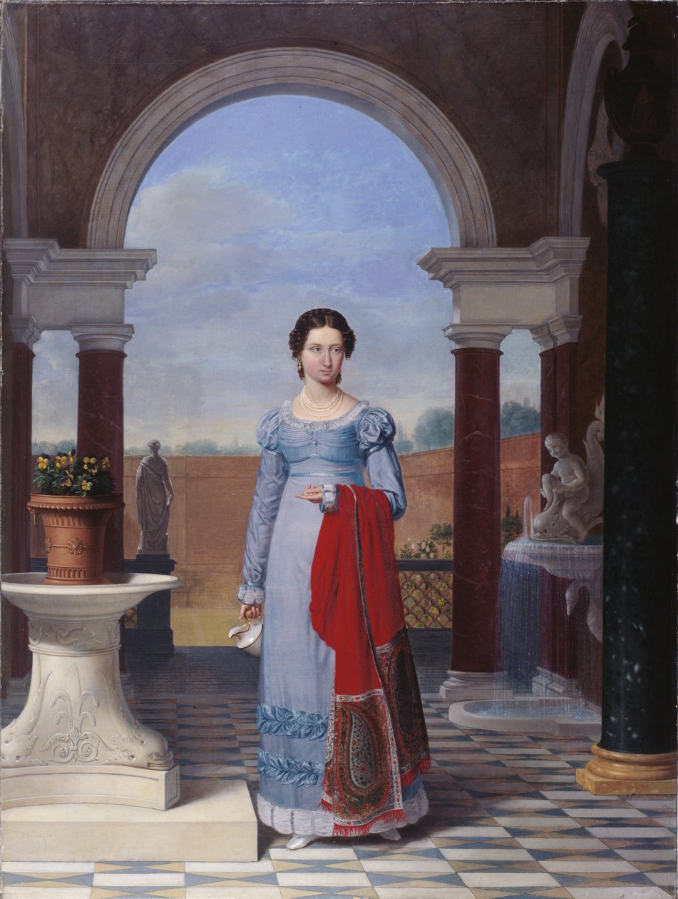 Retrato da Sra. Colette Versavel, esposa do Médico Isaac Joseph De Meyer de Joseph Ducq