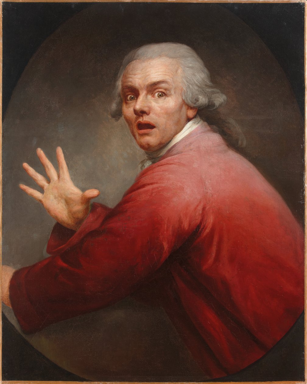 Auto-retrato como um homem surpreso e aterrorizado de Joseph Ducreux