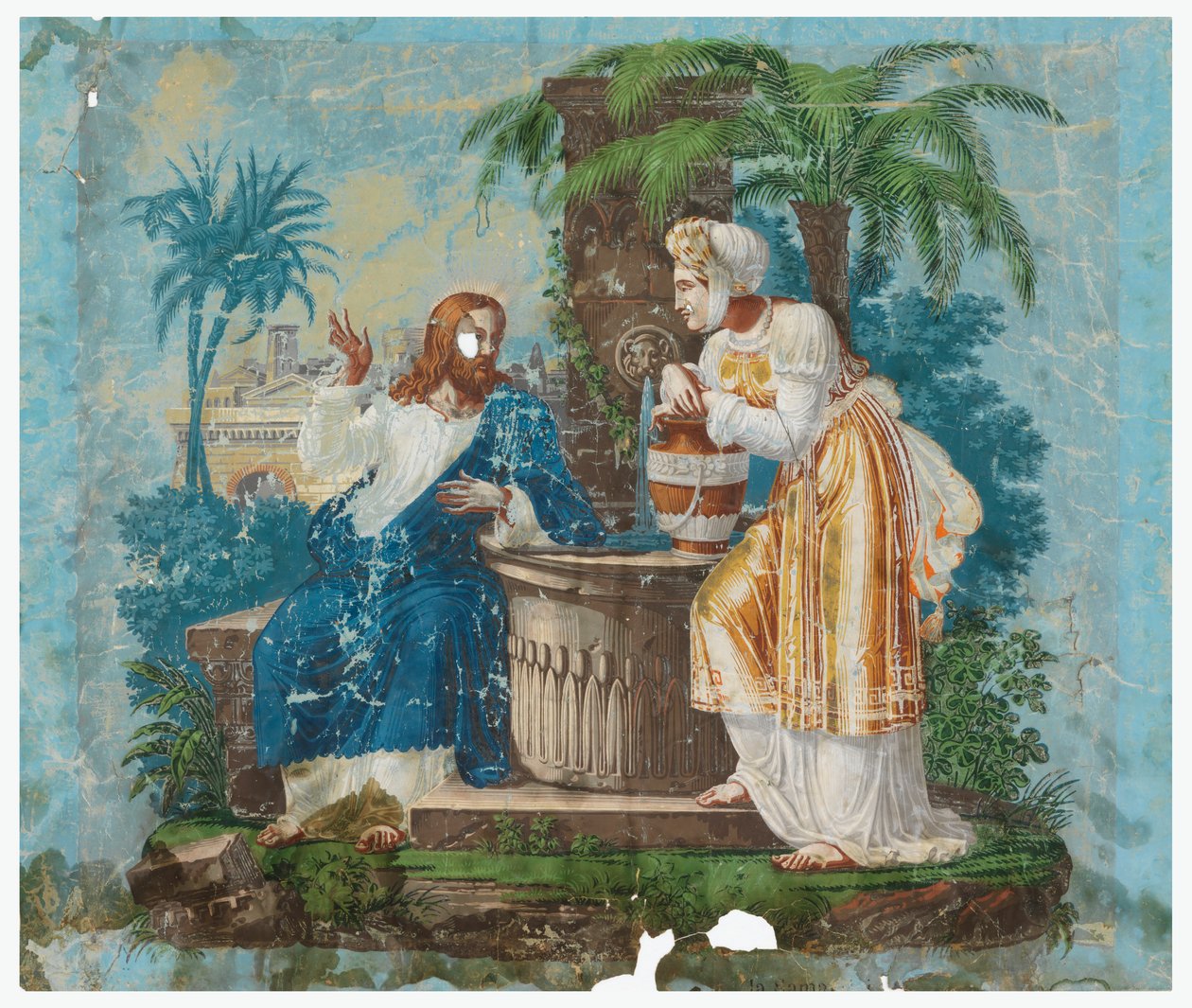 Cristo e a Mulher de Samaria de Joseph Dufour et Cie.