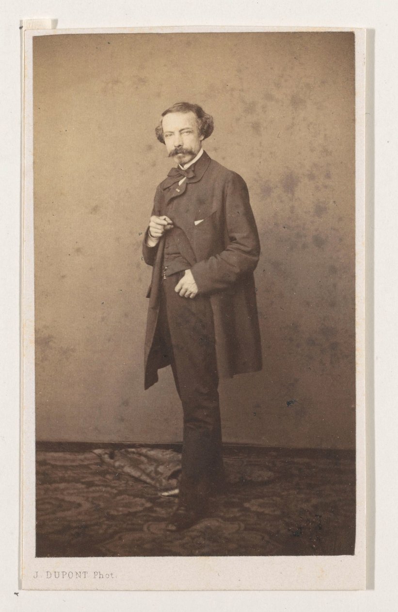 Portret van de schilder Eugène François de Block, ten voeten uit
A Escola de Antuérpia. Retratos biografias de cartões de visita. Colecção Dupont (título da série) de Joseph Dupont