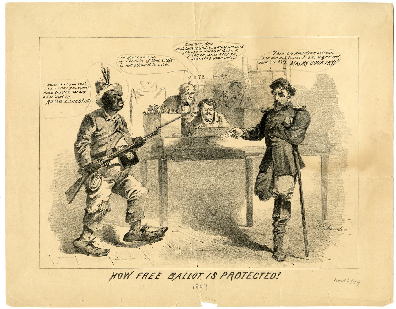 Como o voto livre é protegido, 1864 de Joseph E. Baker