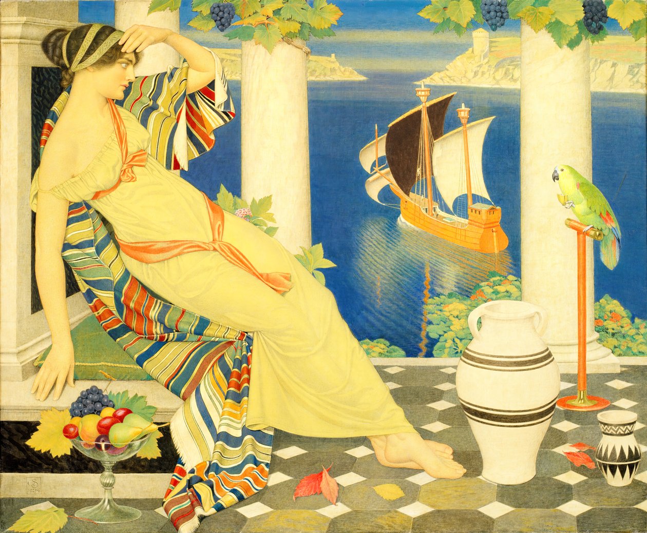 Ariadne em Naxos, 1925. de Joseph Edward Southall
