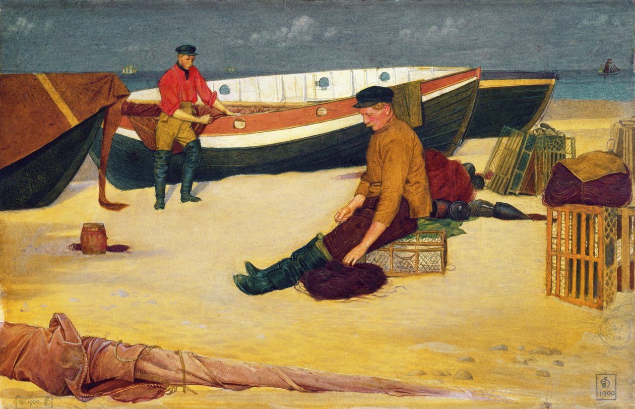 Limpar as linhas, 1900 (wc no papel) de Joseph Edward Southall