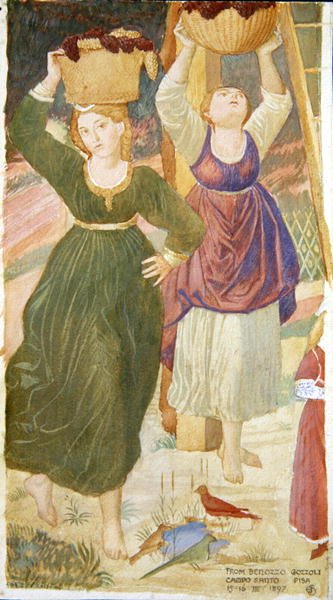 Detalhe da embriaguez de Noé, depois de Benozzo Gozzoli de Joseph Edward Southall