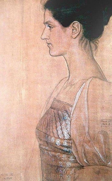 Perfil de meia-longa de uma jovem de Joseph Edward Southall